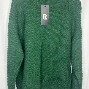 PrinStory Dark Green Women Cardigan- Long Sleeve- Open Front